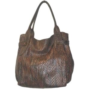 Texier Purse Shoulder Bag Croc Embossed Leather Studded Western Rockabilly Boho